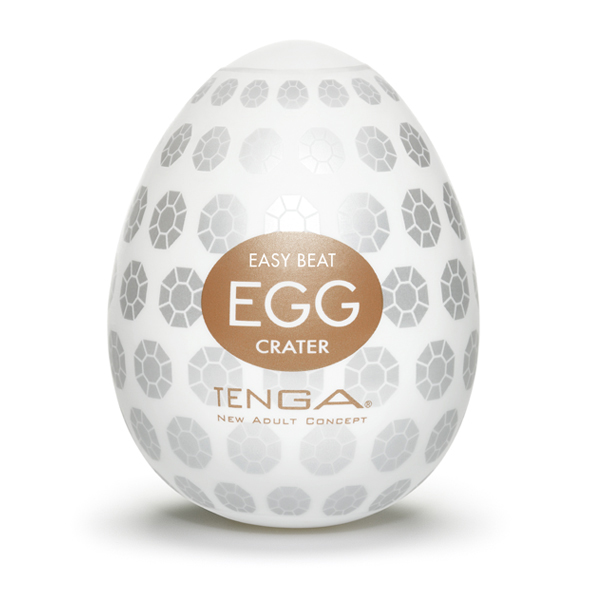 Tenga Egg «Crater» hard boiled, disposable masturbator with stimulating structure (large dots)