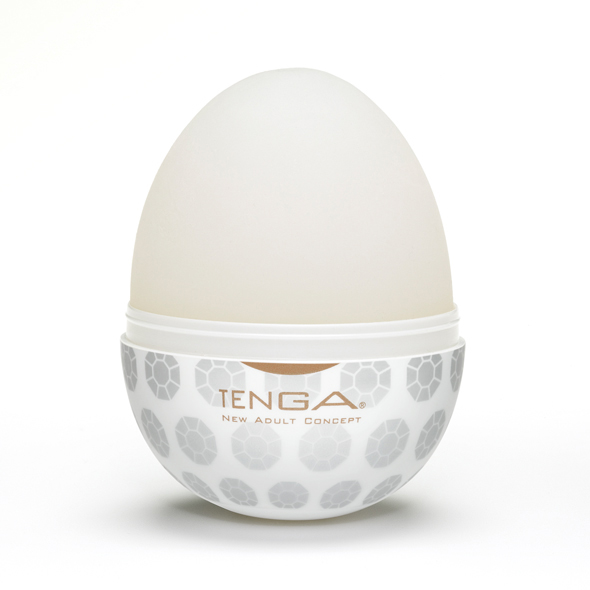 Tenga Egg «Crater» hard boiled, disposable masturbator with stimulating structure (large dots)