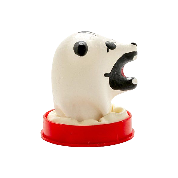 Novelty condom with figure «Polar Bear» 1 piece, hand painted