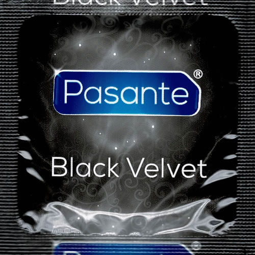 Pasante «Black Velvet» (Vorratspackung) 144 schwarze Kondome mit samtweicher Oberfläche