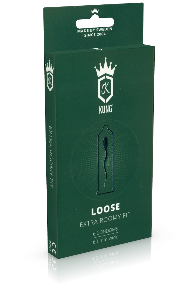 Kung «Loose» Extra Roomy Fit - 6 very large condoms from Sweden