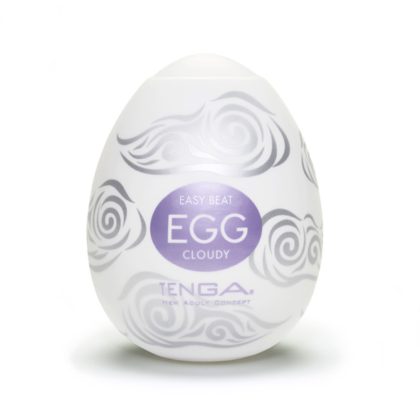 Tenga Egg Sixpack «Cloudy» Einmal-Masturbatoren mit stimulierender Struktur (Rillen im Wolken-Design), 6 Stück