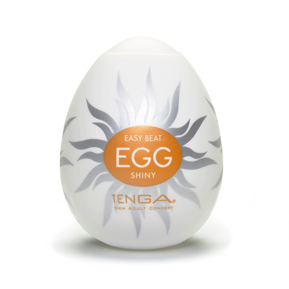 Tenga Egg Sixpack «Shiny» Einmal-Masturbatoren mit stimulierender Struktur (Rippen im Sonnen-Design), 6 Stück