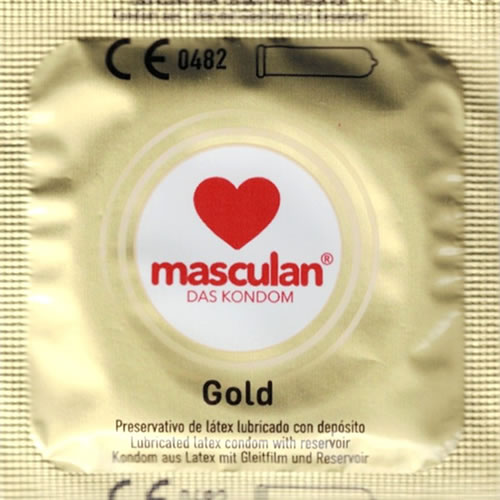 Masculan «Gold» 10 goldfarbige Kondome mit zartem Vanilleduft