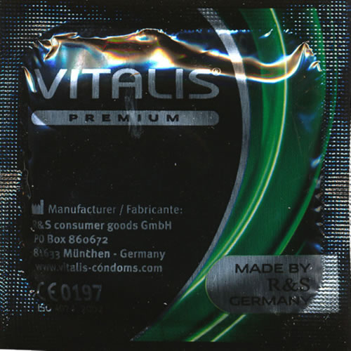 Vitalis PREMIUM «Comfort Plus» 100 condoms with more freedom for the sensitive glans, bulk pack