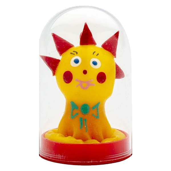 Novelty condom with figure «Sun» 1 piece, hand painted