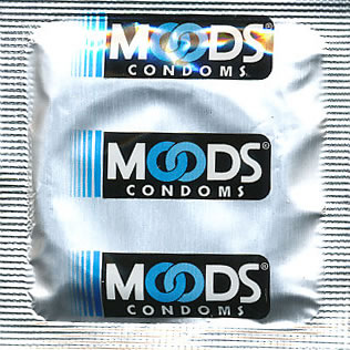 MOODS «Ribbed Condoms» 3 purple and ribbed condoms for unique pleasure