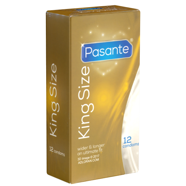 Pasante «King Size» (Vorteilspack!) 5x12 extra große XXL-Kondome für Männer, die mehr Platz brauchen