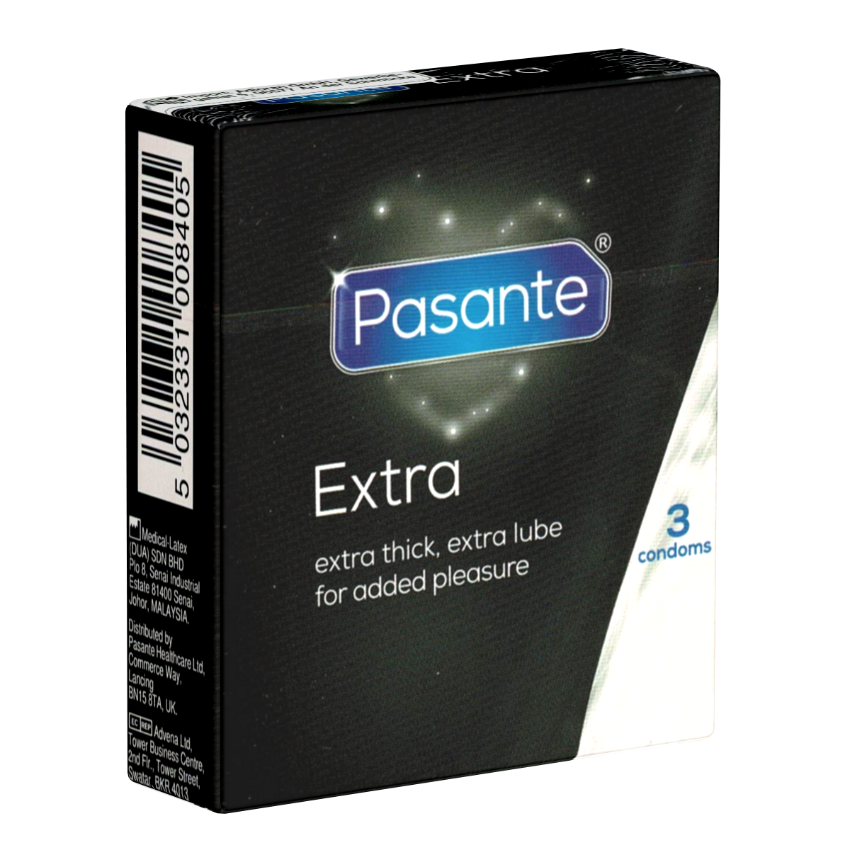 Pasante «Extra» (Vorteilspack!) 12x3 extra starke Kondome für härtere Beanspruchungen