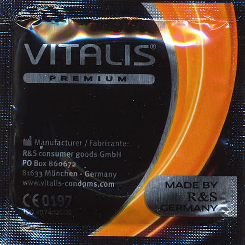 Vitalis PREMIUM «Ribbed» 100 ribbed condoms for the extra hard sex experience, bulk pack