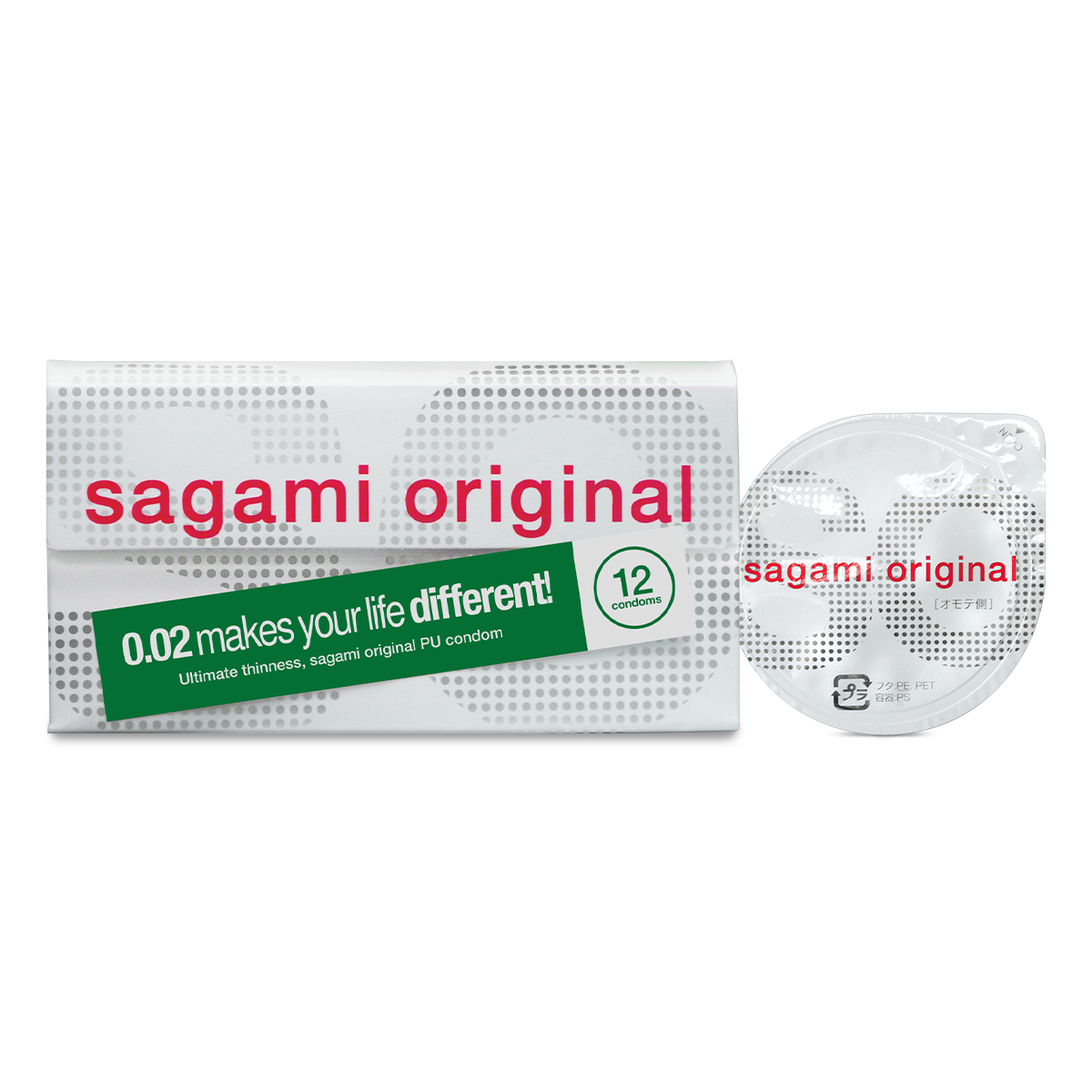 Sagami «Original 0.02» latexfrei, 12 ultradünne Kondome für Latex-Allergiker (10)