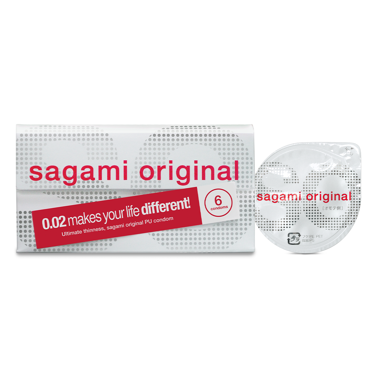 Sagami «Original 0.02» latexfrei, 6 ultradünne Kondome für Latex-Allergiker (11)
