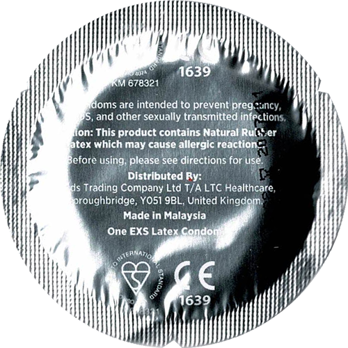 EXS «Emergency» 100 emergency condoms in circular foils, bulk pack