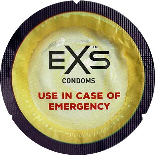 EXS «Emergency» 100 emergency condoms in circular foils, bulk pack