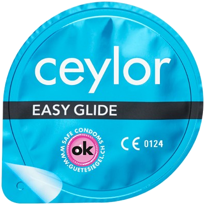 Ceylor «Easy Glide» 6 extra wet condoms with 30% more lubricant, hygienically sealed in condom pods