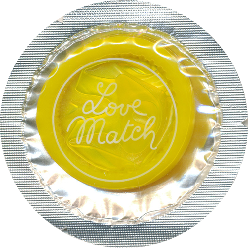 Love Match «Aromatizzato» 6 colourful condoms in circular foils