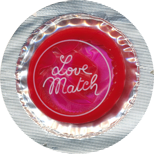 Love Match «Aromatizzato» 6 colourful condoms in circular foils