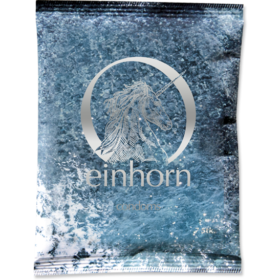 Einhorn Condoms: 7 vegan condoms in the chips bag, design «Bali»