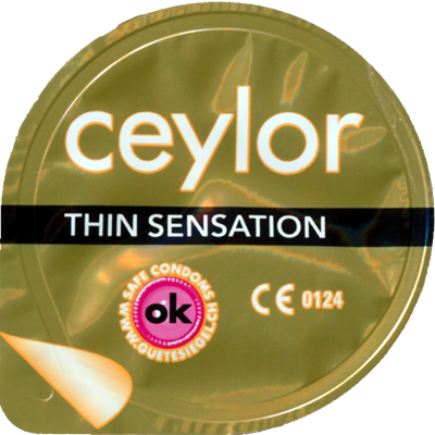 Ceylor «Thin Sensation» 100 extradünne Kondome, verpackt im hygienischen Dösli