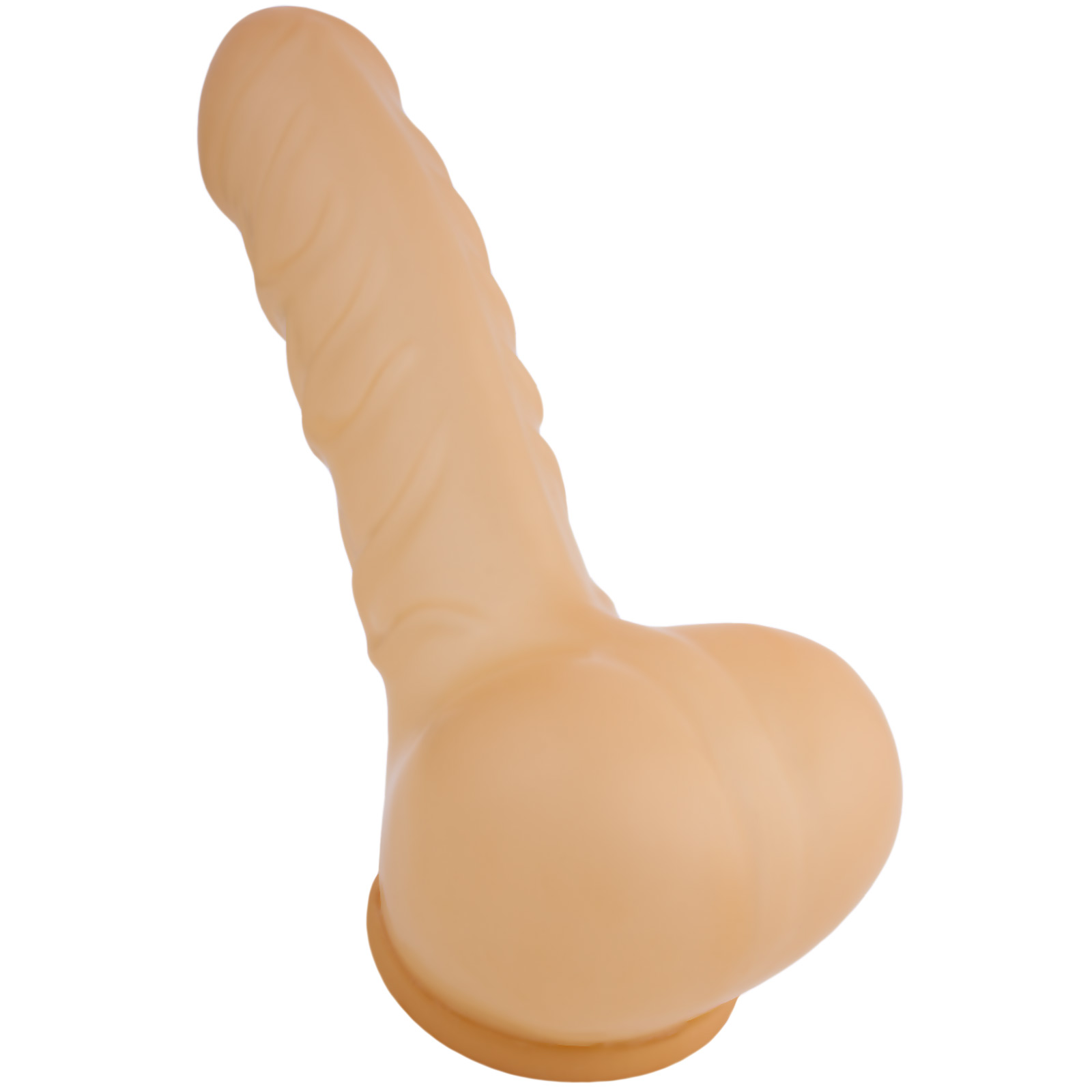 Toylie Latex Penis Sleeve «FRANZ» semi-transparent, with strong veins and molded scrotum - suitable for vegans