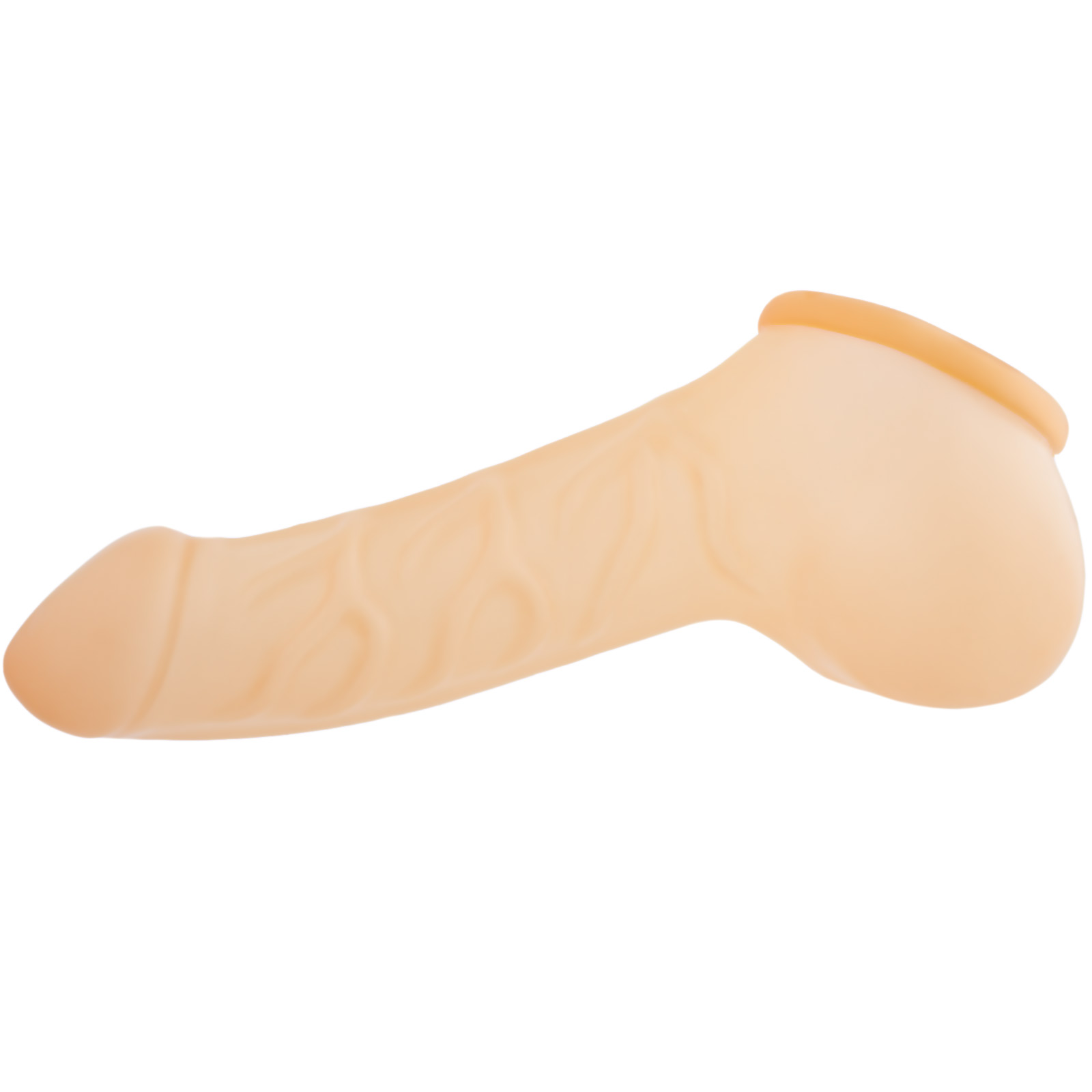 Toylie Latex Penis Sleeve «FRANZ» semi-transparent, with strong veins and molded scrotum - suitable for vegans