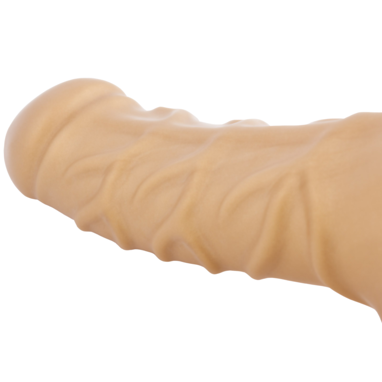 Toylie Latex Penis Sleeve «FRANZ» golden, with strong veins and molded scrotum