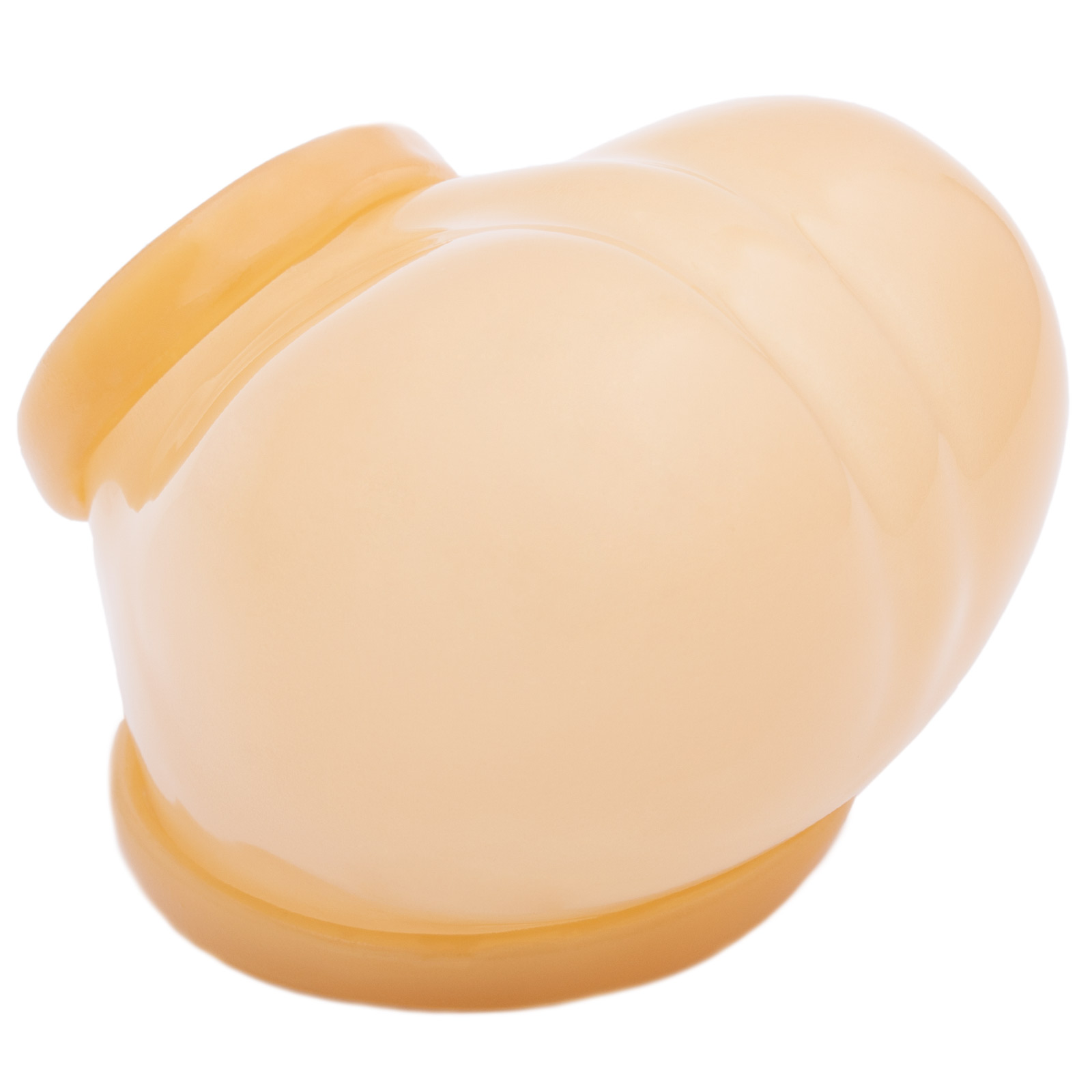 Toylie Latex Penis Sleeve «BEN» semi-transparent, without shaft, with penis ring and molded scrotum - suitable for vegans