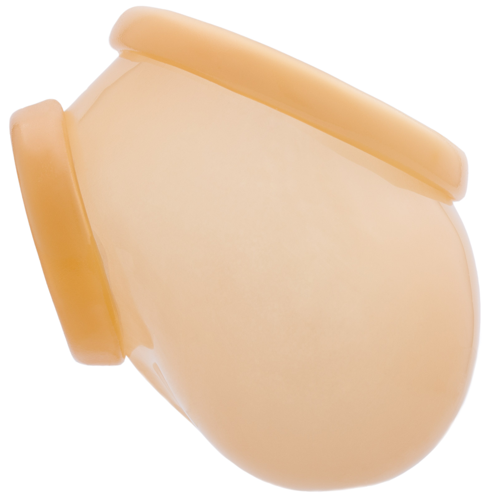 Toylie Latex Penis Sleeve «BEN» semi-transparent, without shaft, with penis ring and molded scrotum - suitable for vegans