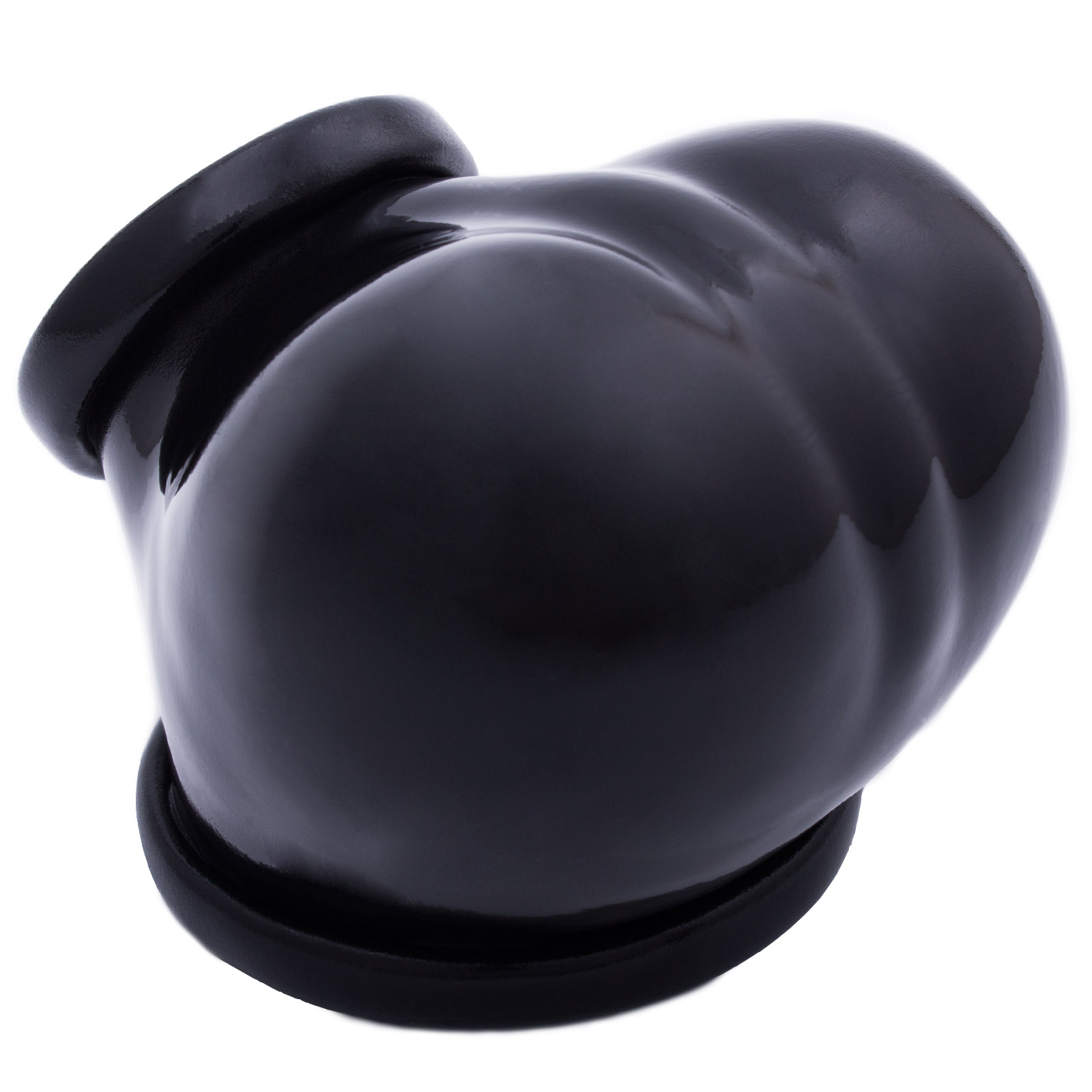 Toylie Latex-Penishülle «BEN» schwarz, ohne Schaft, mit ausgeformten Hodensack und Penisring