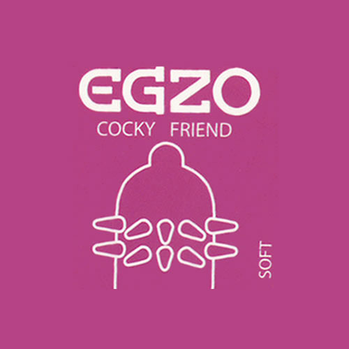 EGZO CF-2 (soft) «Hot Red» 1 special condom with extremely stimulating spikes