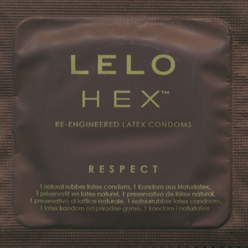 Lelo HEX™ «Respect XL» 3 large condoms with revolutionary hexagonal structure