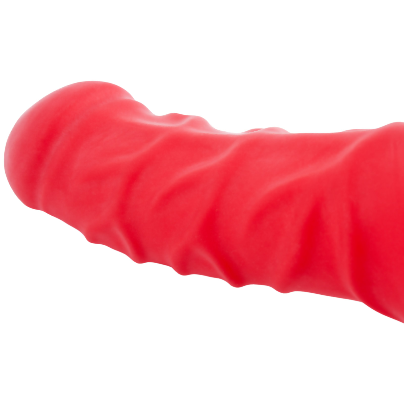Toylie Latex Penis Sleeve «FRANZ» red, with strong veins and molded scrotum