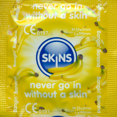 Skins «Banana» 12 Kondome mit feinem Bananenaroma - ohne Latexgeruch