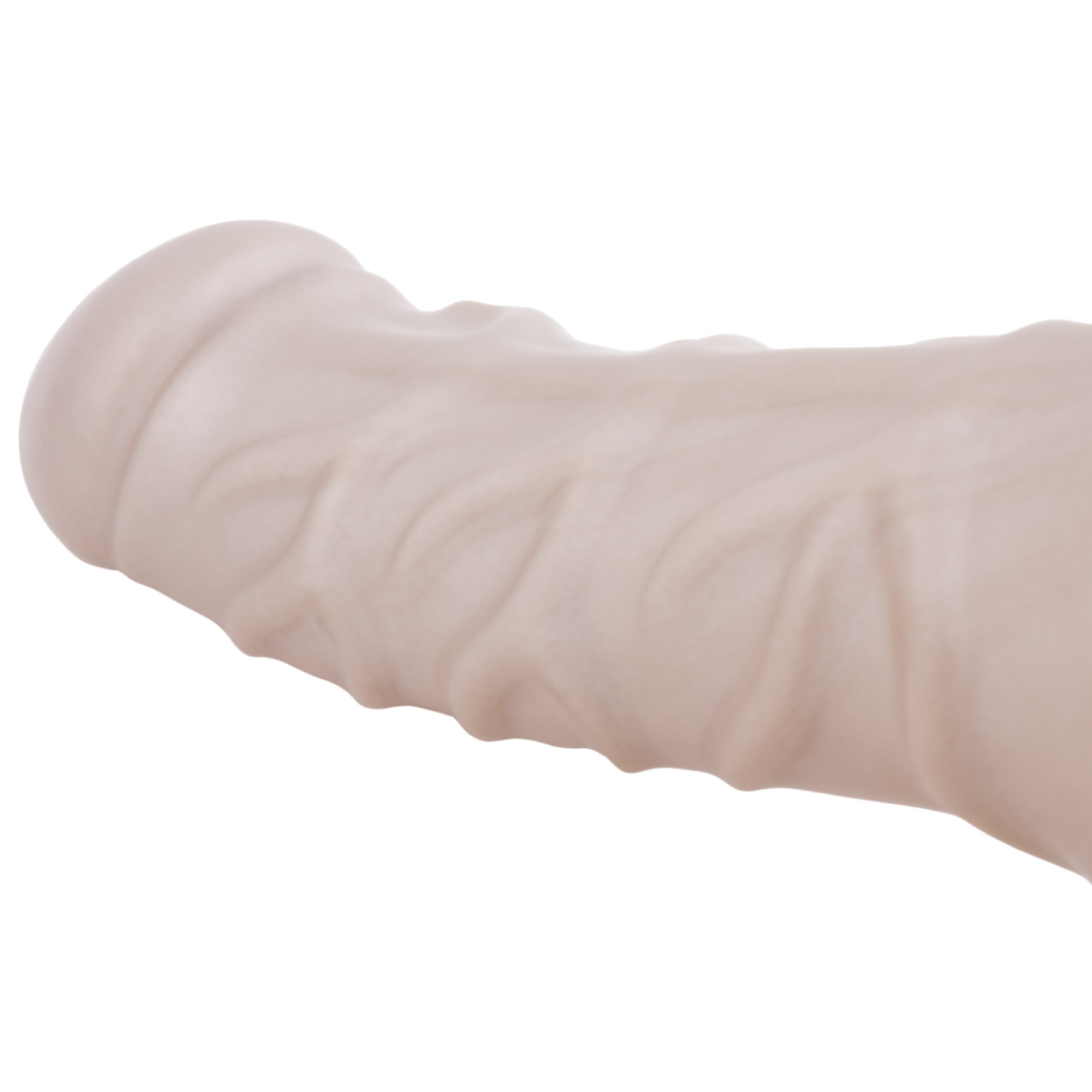 Toylie Latex Penis Sleeve «FRANZ» silver, with strong veins and molded scrotum