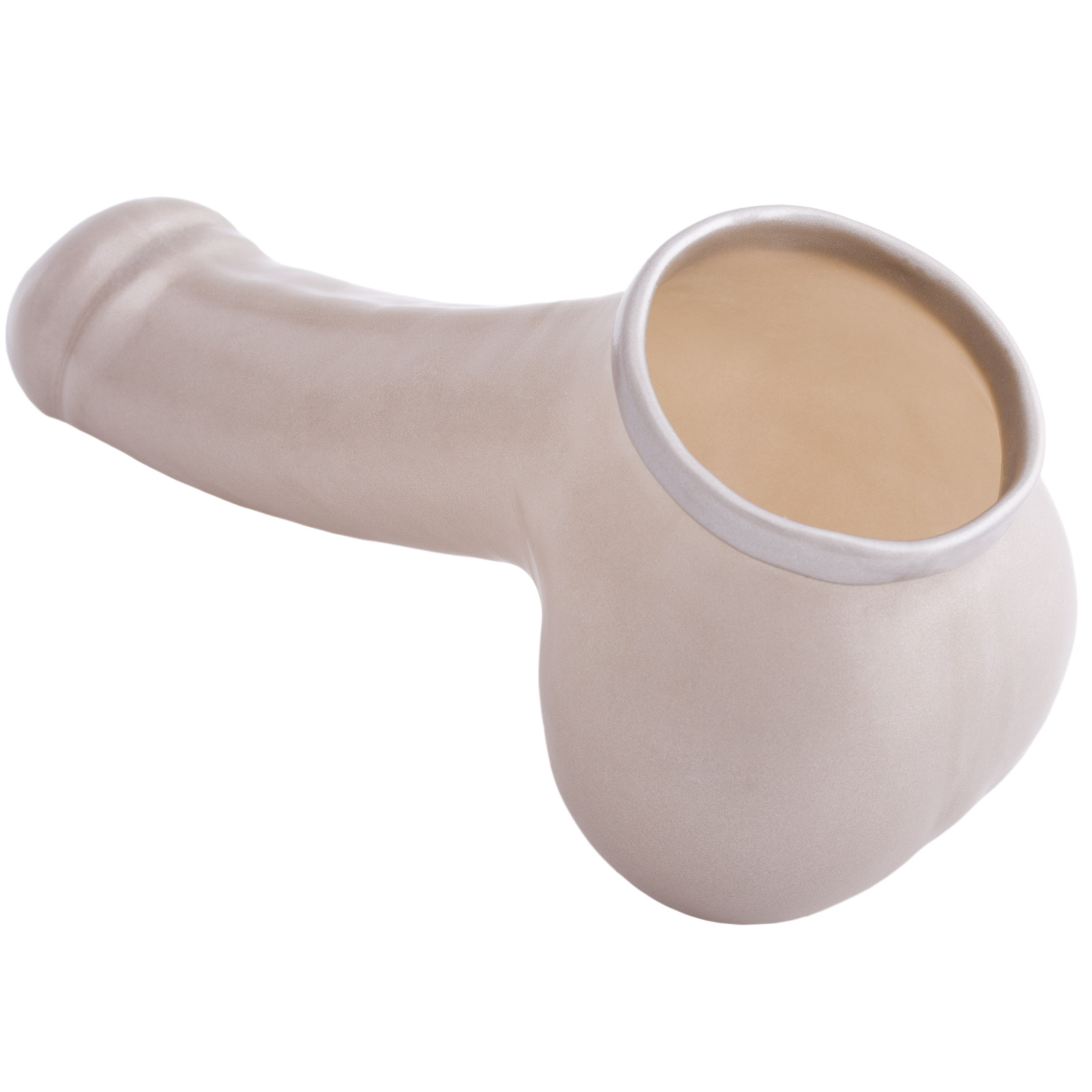 Toylie Latex-Penishülle «ADAM 4.5» silber, mit ausgeformter Eichel und Hodensack
