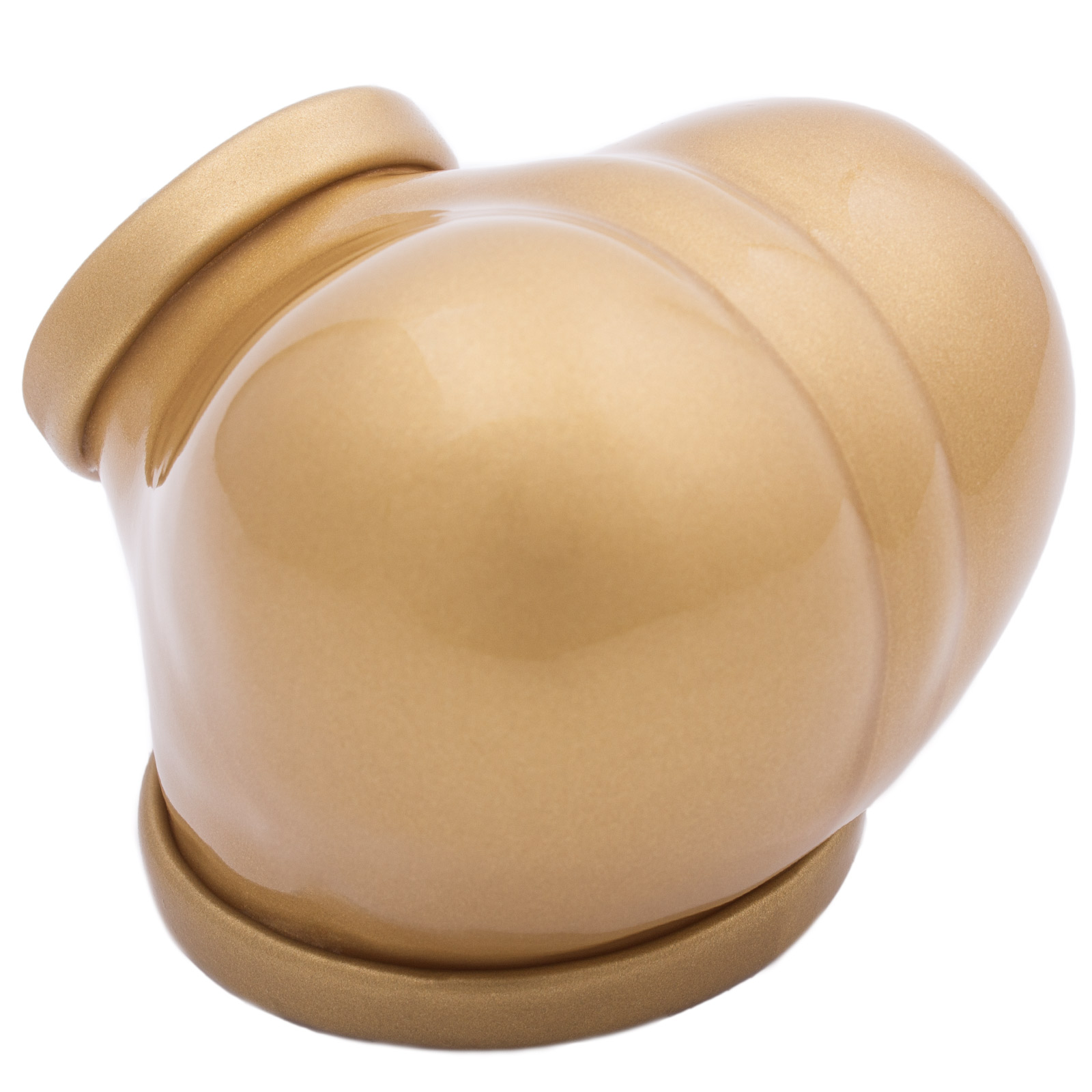 Toylie Latex Penis Sleeve «BEN» golden, without shaft, with penis ring and molded scrotum
