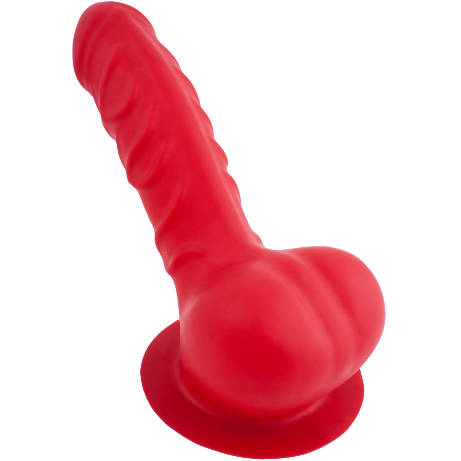 Toylie Latex Penis Sleeve «FRANZ» red, with base plate for sticking to latex clothing