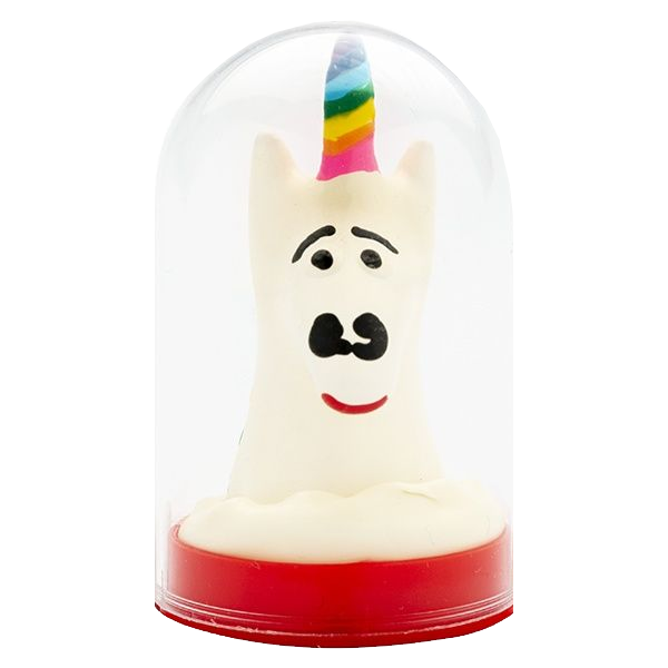 Scherzkondom mit Figur «Einhorn, regenbogenfarben» 1 Stück, handbemalt