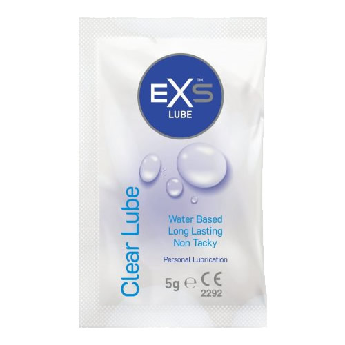 EXS Lube «Clear»100x5g Sachets, parabenfreies Gleitgel auf Wasserbasis