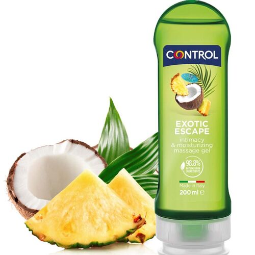 Control 2-in-1 «Exotic Escape» Gleit- und Massagegel mit tropischem Duft, 200ml (1)