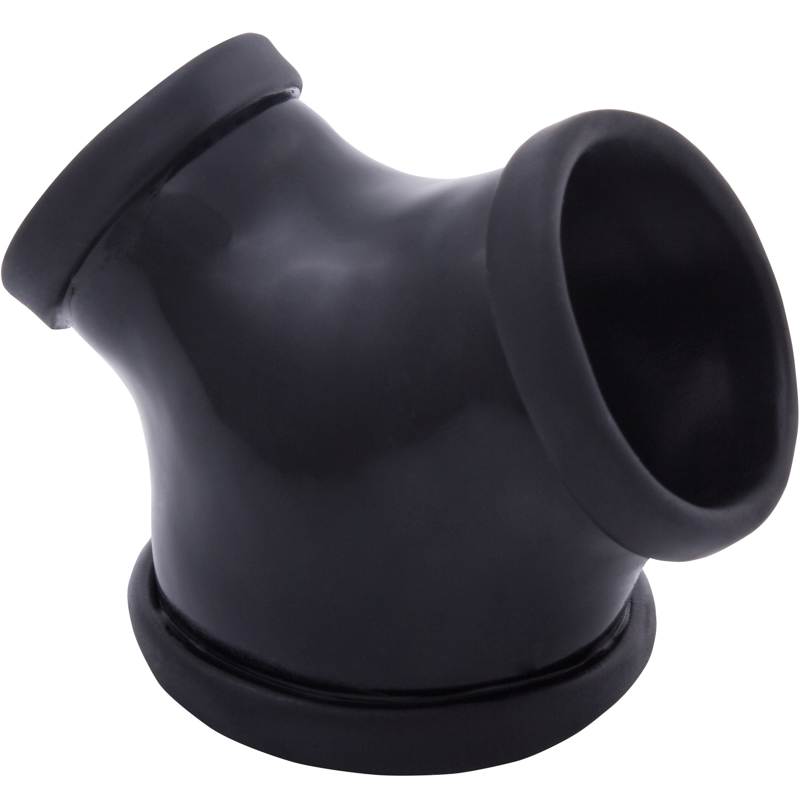 Toylie Latex Penis Sleeve «GIL» black, without shaft, with penis and testicle ring - suitable for vegans