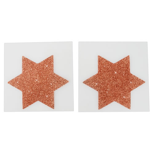 Cottelli «Nipple Sticker» for large breasts, star (bronze)