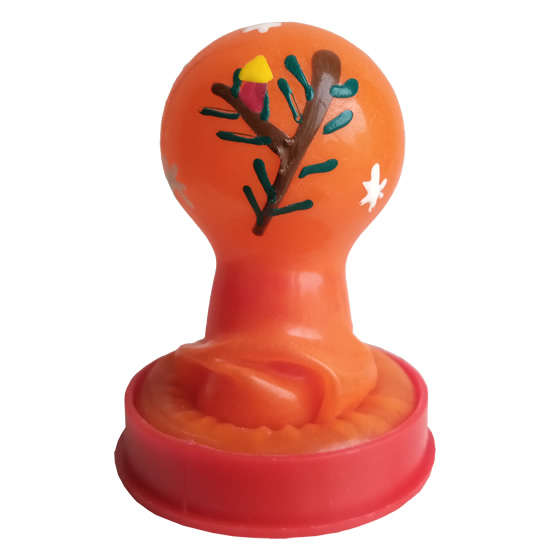 Novelty condom with figure «Christmas bauble» 1 piece, hand painted