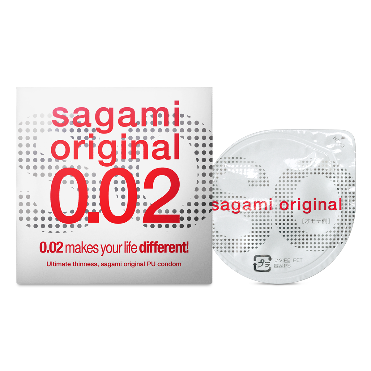 Sagami «Original 0.02» latexfrei, 1 ultradünnes Kondom für Latex-Allergiker