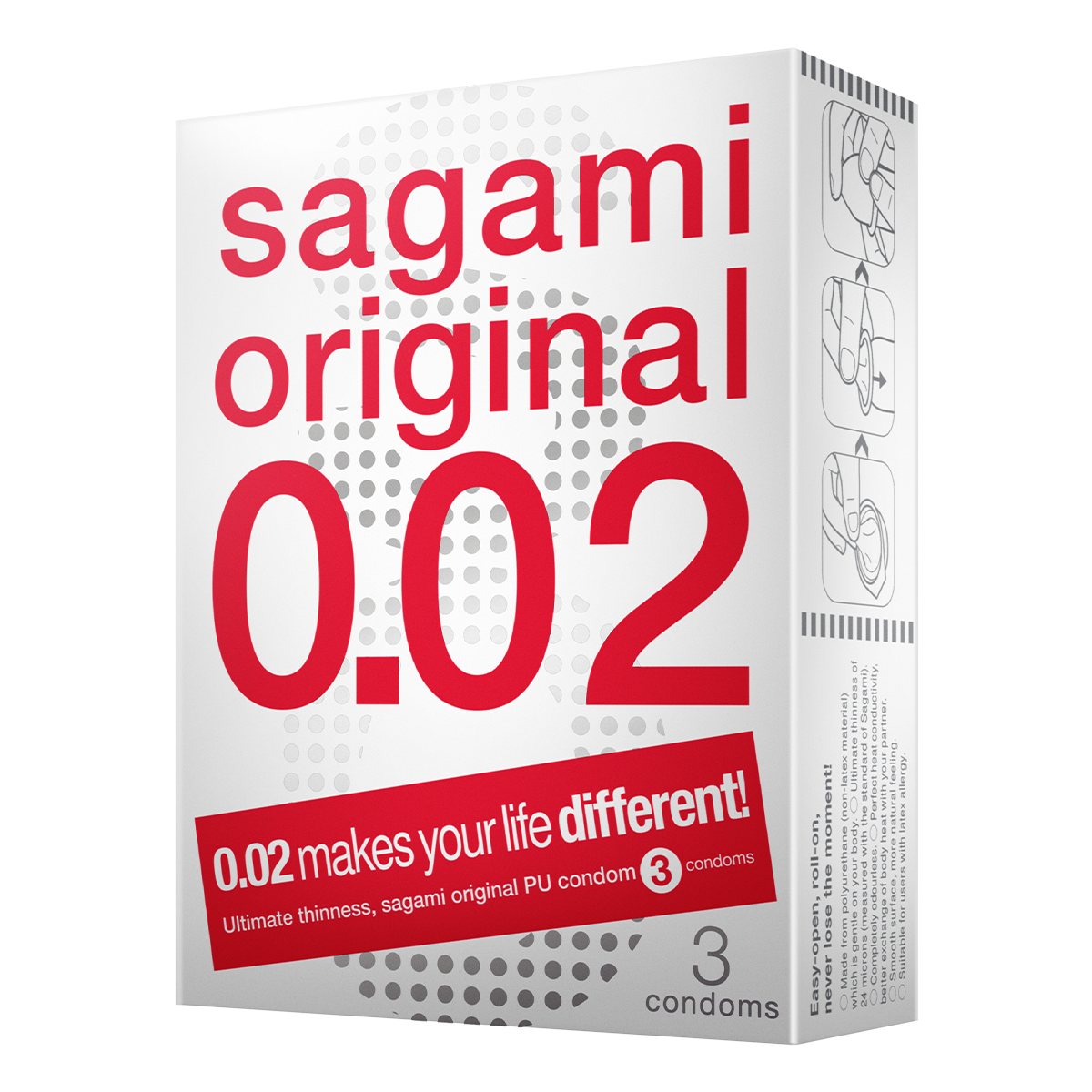 Sagami «Original» latexfrei, Test-Set mit 2 x 3 japanischen Kondomen (10)