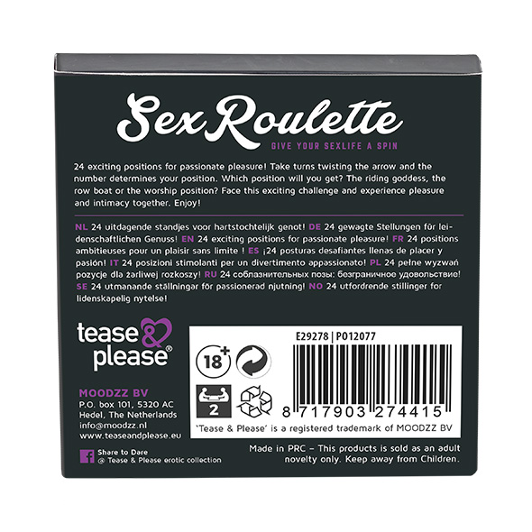 Sex Roulette «Kamasutra» 24 gewagte Herausforderungen