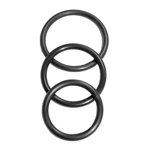 Sex & Mischief «Nitrile Cock Rings» black cock rings in three different sizes