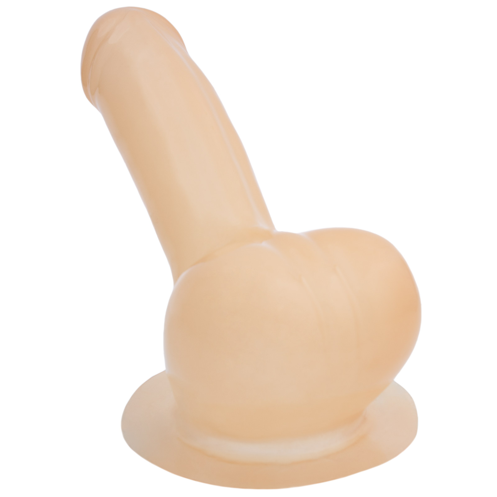 Toylie Latex Penis Sleeve «ADAM» semi-transparent, with base plate for sticking to latex clothing - suitable for vegans