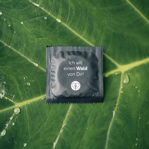 Kondome für's Klima «ReLeaf» 9 vegane Kondome plus eine gute Tat - jedes Kondom pflanzt einen Baum