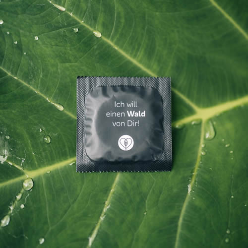 Condoms for climate «ReLeaf» 9 vegan condoms plus a good deed - every condom plants a tree